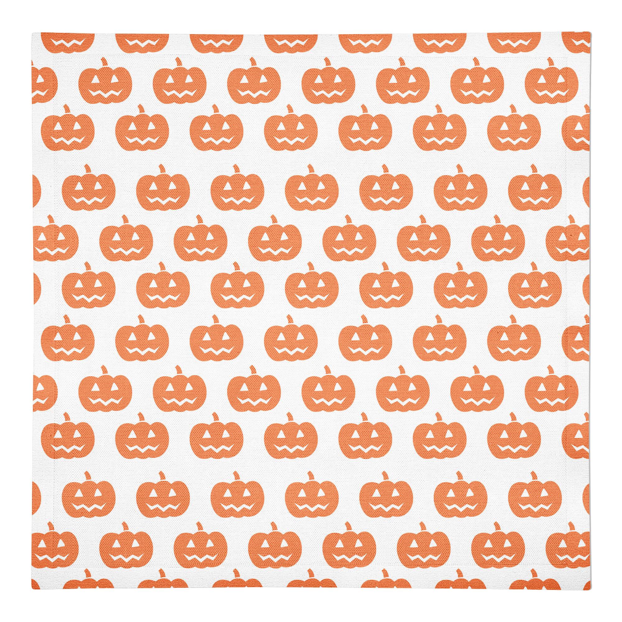 Jackolantern Pattern 10" x 10" Cotton Twill Napkin